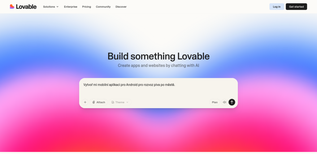 Nástroj Lovable pro vývoj mobilních aplikací zdarma