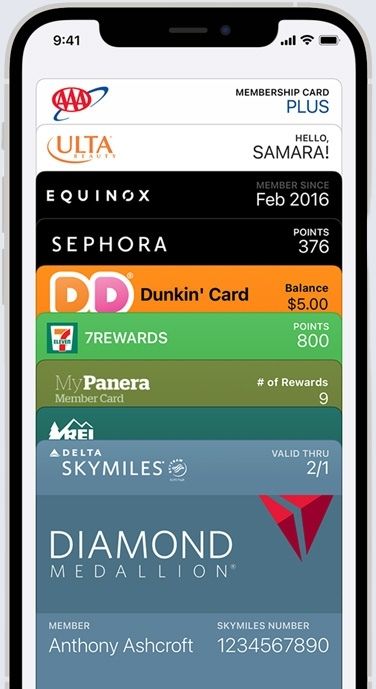 Aplikace Apple Wallet