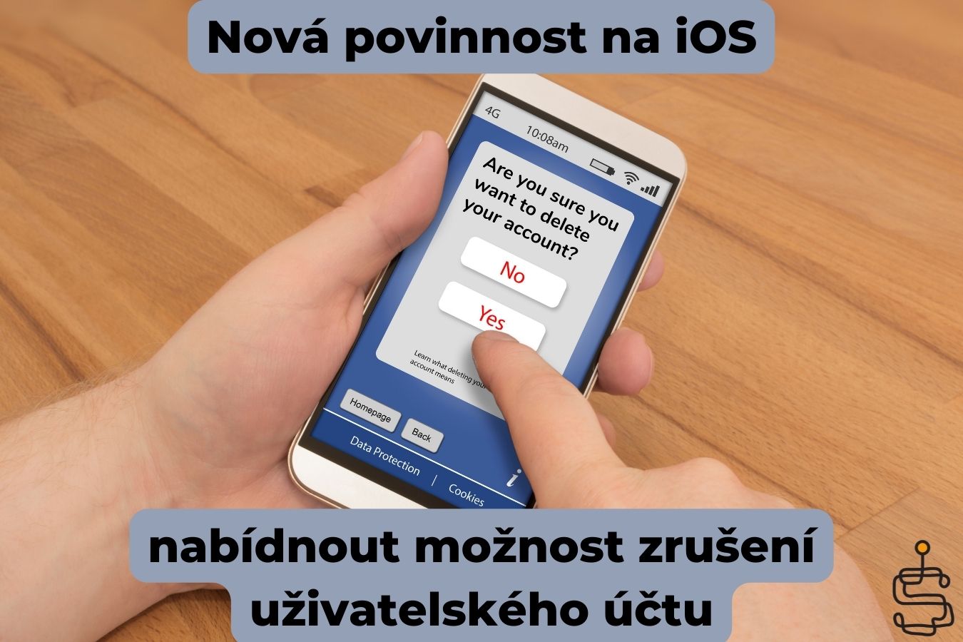 Povinnost požádat o zrušení účtu na iOS